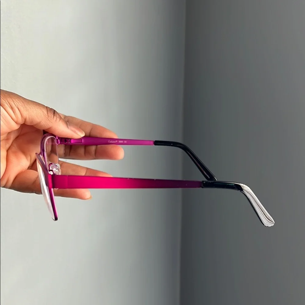 Enhance | Metal Oval Satin Fuchsia Eyeglasses Frame 3985